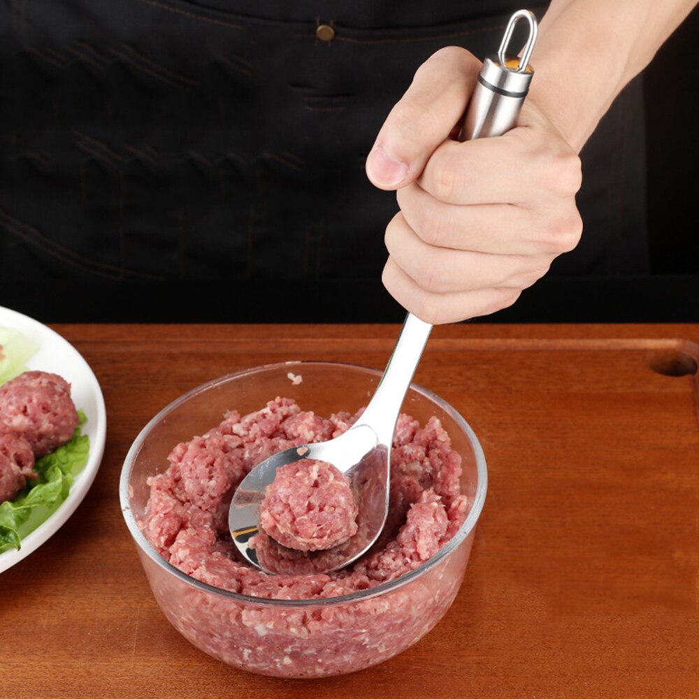 304 Stainless Steel Pressure Manual Meatballs Spoon Kitchen Gadgets Fish Shot Cooker Meatball Maker