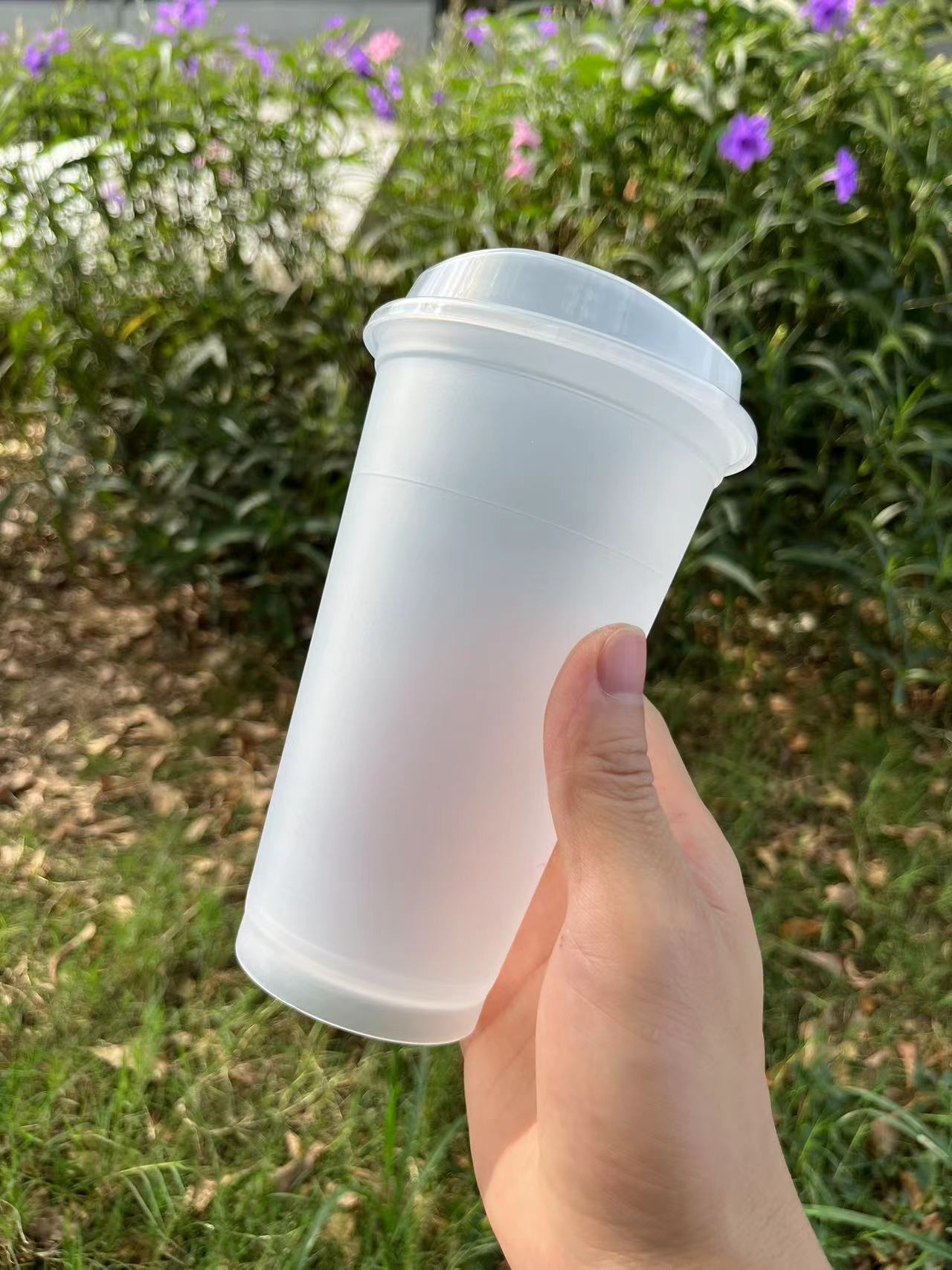 BPA free reusable 480ml 16oz plastic coffee cup travel coffee mug cup drink cup to go: DARK GRAY