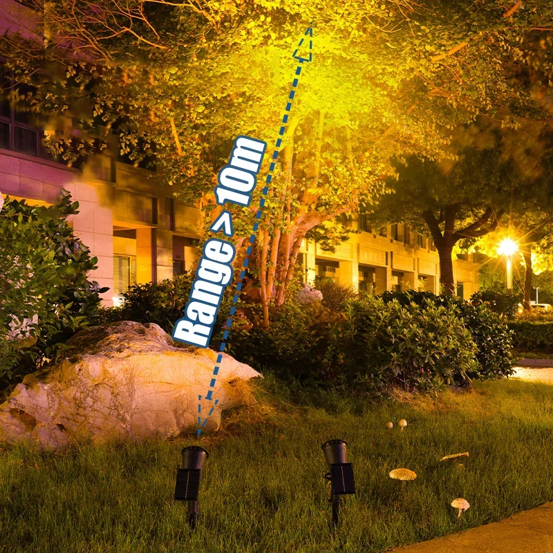 9/4 LED Solar LED-lichtspots Buiten IP65 Waterdichte verlichting Helderheid instelbaar voor tuin Achtertuin Oprit Patio Decor