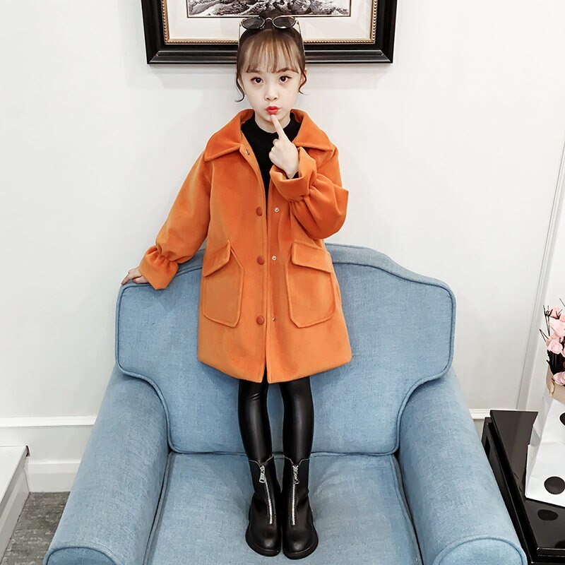 Jacke Für Mädchen Reine Farbe Mädchen Lange Jacke Warme Jacke Für Kinder Winter Teens Kleidung Für Mädchen 4 5 7 9 11 13 jahre Oberbekleidung: As Picture / 11