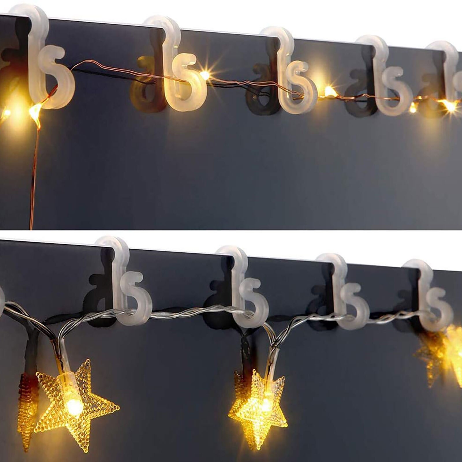 Plastic Gutter Hooks, Outdoor Light Hooks Clips, S Clip Hooks For Christmas