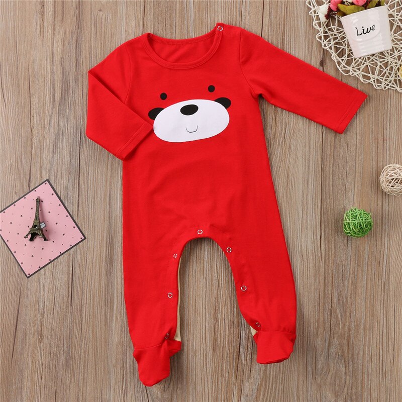 Toddler Lovely Newborn Baby Boy Girls Clothes Roupas infantis Deer Long Sleeve Footies bebek giyim Jumpsuit Outfit Clothing