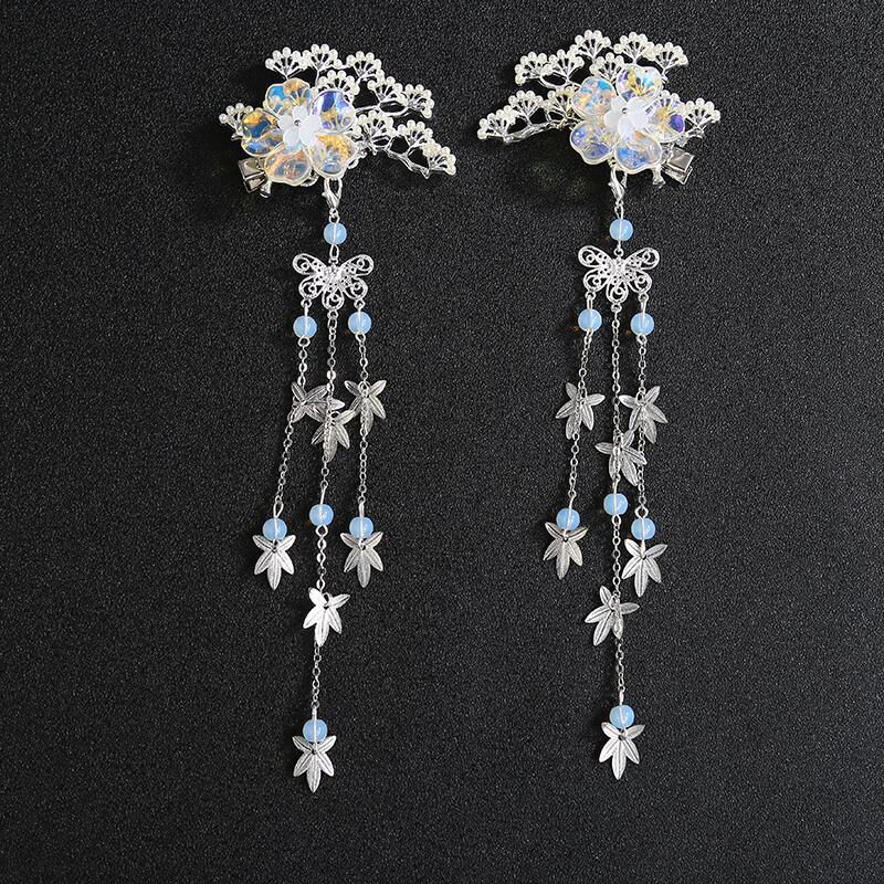 Mano antigüedad paso sacudida disfraz de Bob horquilla clásica china Ropa Accesorios tocado pinza de pelo de horquilla corona conjunto