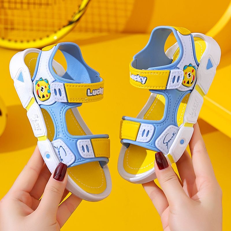 Sandales de dessin animé pour enfants, chaussures pour bébés garçons, semelle souple en caoutchouc, antidérapantes, pour filles, chaussures d'été pour enfants de 2 à 10 ans: Beige / 31