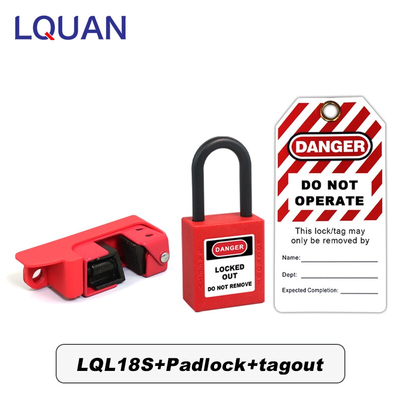 Master Lock Grip Tight Circuit Breaker Lockout For Molded Case Circuit Breaker: Red