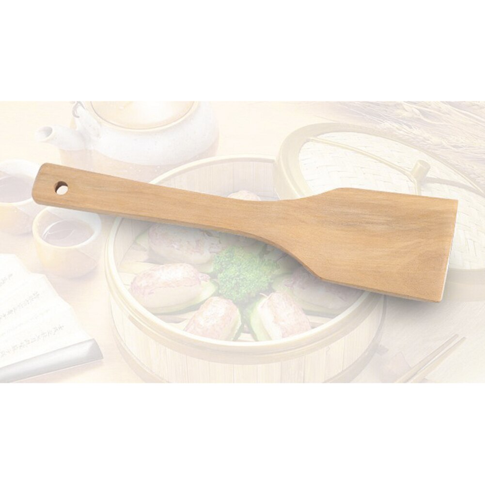 Målfritt trä kök non-stick gryta stekspade matlagning verktyg wok spade trevlig