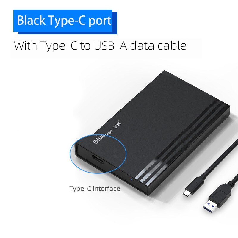 Blueendless HDD Case SATA to USB 3.0 High Speed 5Gbps 6TB Aluminum HDD Hard Drive Box for Tablet Laptop External Hard Drive: MR23SC C-A