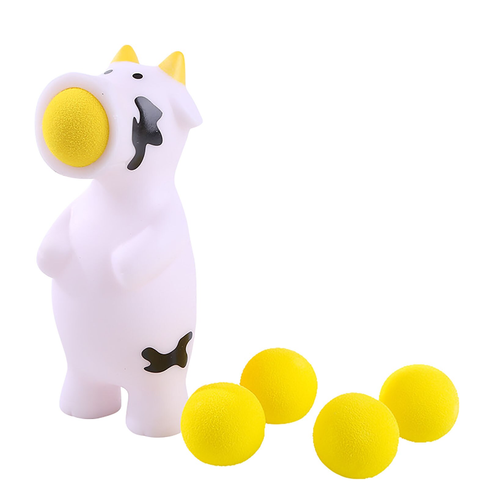 Cow Ball Blaster-animal Popper Indoor And Outdoor Toys With 5 Foam Balls Animal Doll Spit Ball Interactive Toy Игрушки