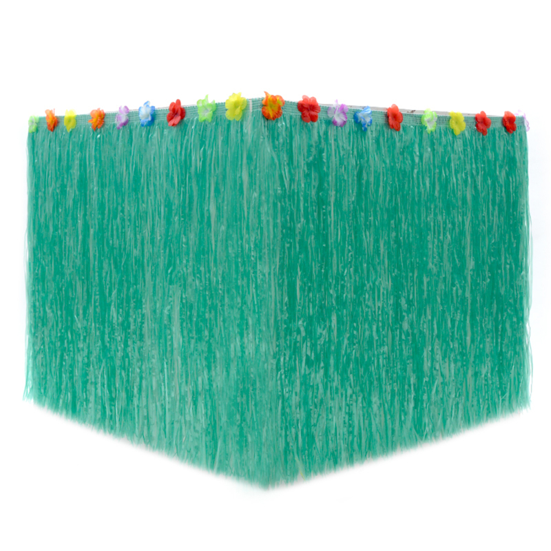 Table Skirt For Tropical Hawaiian Party Decorations Beach Party Decorations Supplies Adult's Kid's Birthday Table Cover Decor: Green