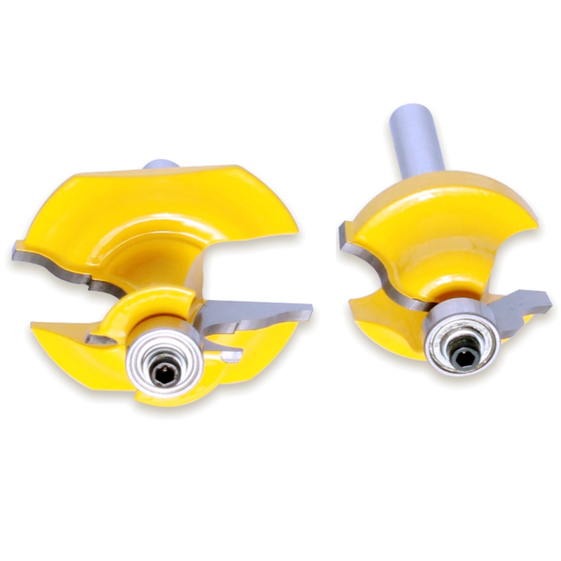 CHWJW 1-2pc 8mm Shank Wainscoting Roman Ogee &amp; Pedestal Router Bit C3 Carbide Tipped Wood Cutting Tool woodworking router bits