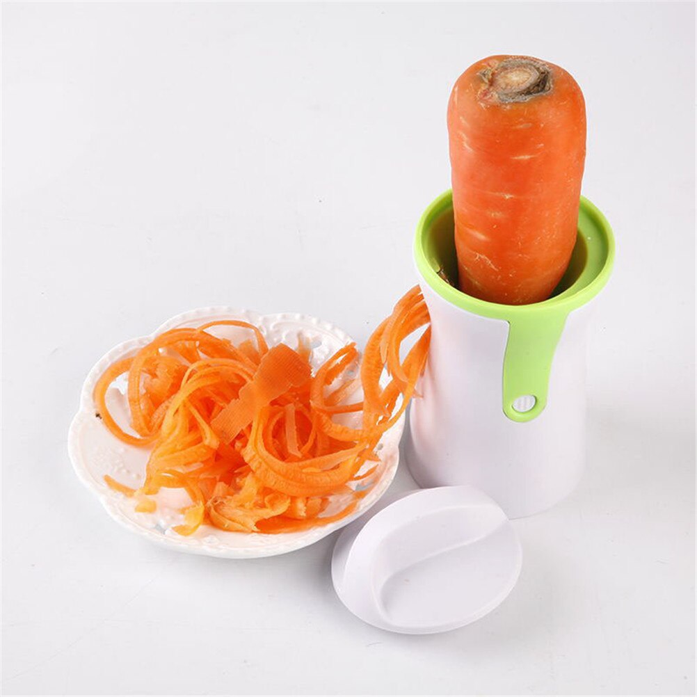 1pc Practical Kitchen Handheld Vegetable Cooking Spiralizer Slicer Tools Plastic + Metal Spiral Cutter 14*7cm