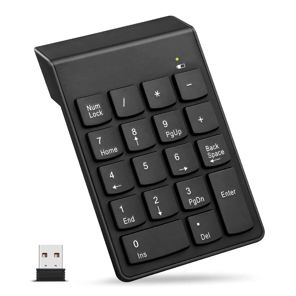 Mini Wireless Numeriek Toetsenbord 2.4Ghz Wired Numpad 18 Toetsen Digitale Pave Toetsenbord Voor Accounting Teller Laptop Notebook Tabletten
