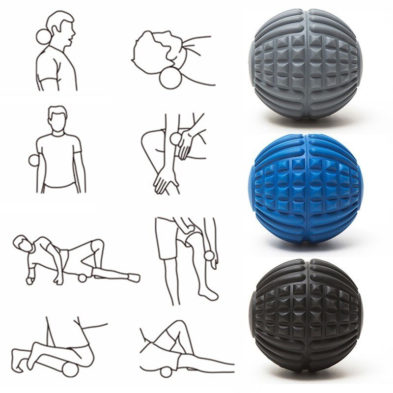 12.5cm massage bold eva balance træning muskel slappe af sundhed spiky fascia fitness yoga bolde myofascial release