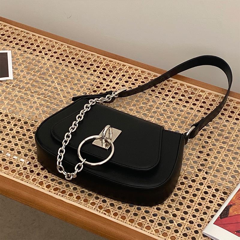 Effen Kleur Pu Lederen Vrouwen Flap Schouder Messenger Bag Dames Chain Handtassen Cool Meisjes Eenvoudige Onderarm Tassen