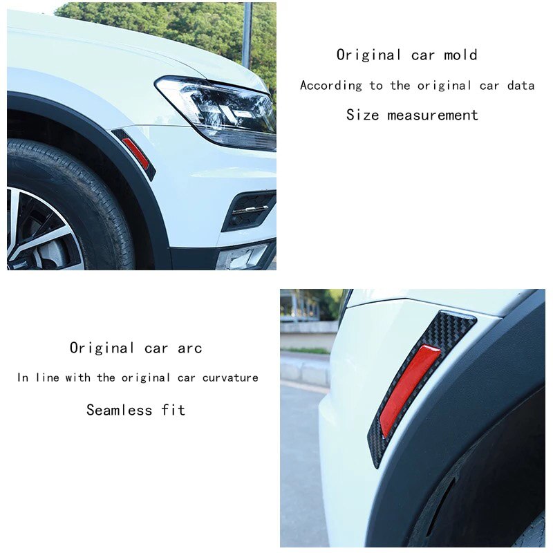 2Pcs/Set Car Reflective Safety Warning Strip Tape Universal Car Bumper Reflective Strips Secure Reflector Stickers Decals