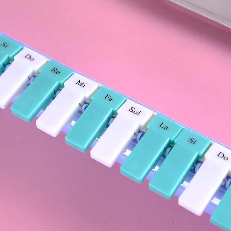 Material didáctico de música de 13 teclas para estudiantes y niños, instrumento de viento para iluminación, caja de color