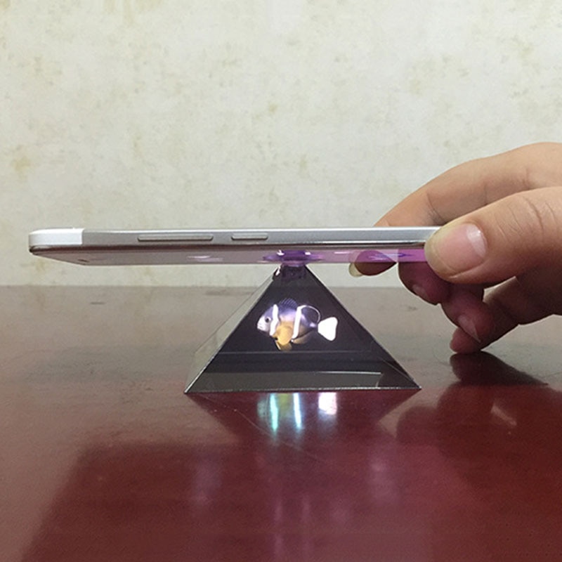 3D Hologram Pyramid Display Projector Video Stand Universal For Smart Mobile Phone UY8