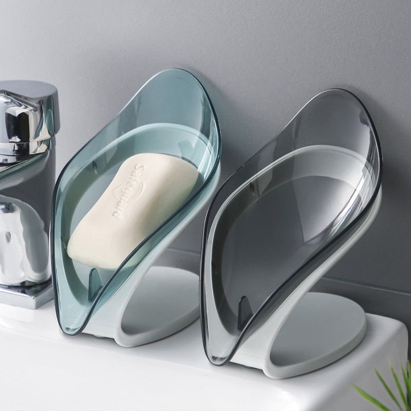 Jabonera con forma de hoja de , Fondo para jabón de baño, suministros de Soporte para Baño, Gadgets para ducha de baño, fácil de guardar, antideslizante, producto en oferta