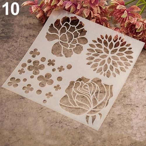 peinture modèle pochoir Scrapbooking Album gâteau café bricolage Art décor moule: 10