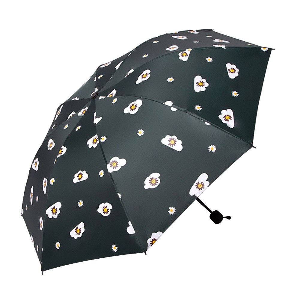 Pliable Marguerite carotte imprimer Anti UV coupe-vent imperméable parapluie Parasol imperméable parapluies anti-pluie carotte revêtement: Atrovirens