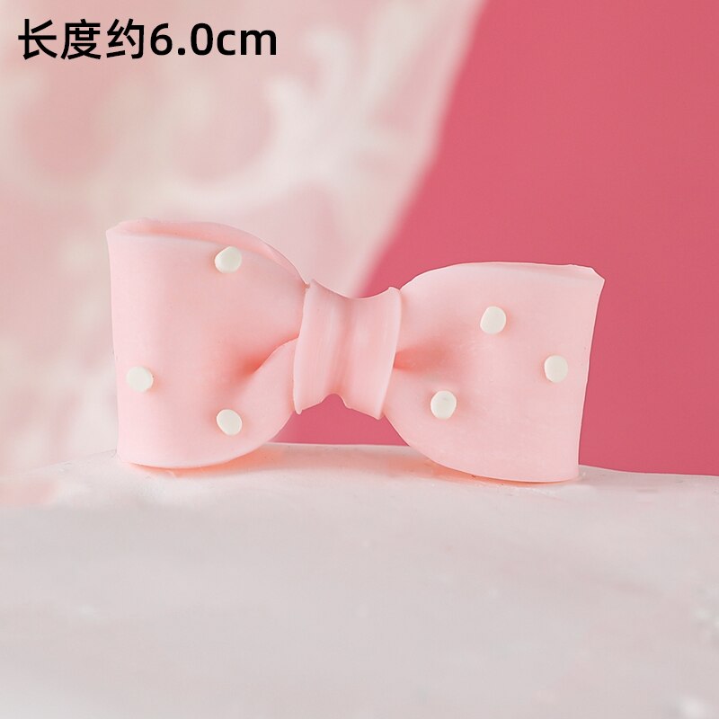 Pink Big Bow Girl's Wedding Cake Decoration Confession Cake Topper Prince Boy Kid Party Supplies Pink Love: I