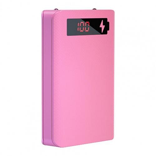 Tragbare, praktische 5 x 18650 powerbank-box, diy-powerbank-gehäuse, sicher für smartphones: Rosa