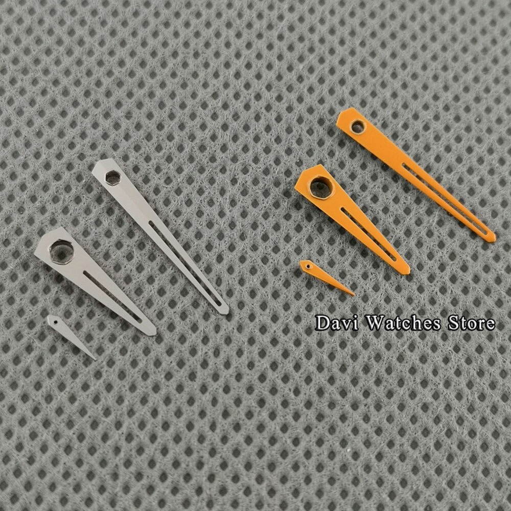 Hoge Zilver/Oranje Horloge Handen Fit Voor Eta 6497 6498 Meeuw ST3600 ST3620 Serie Beweging