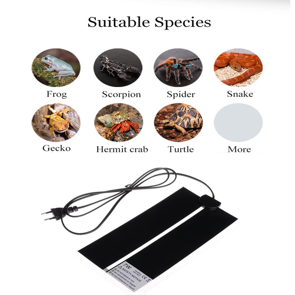 WIYETY Verwarmingsmat voor reptielen, 28 x 28 cm, terrarium