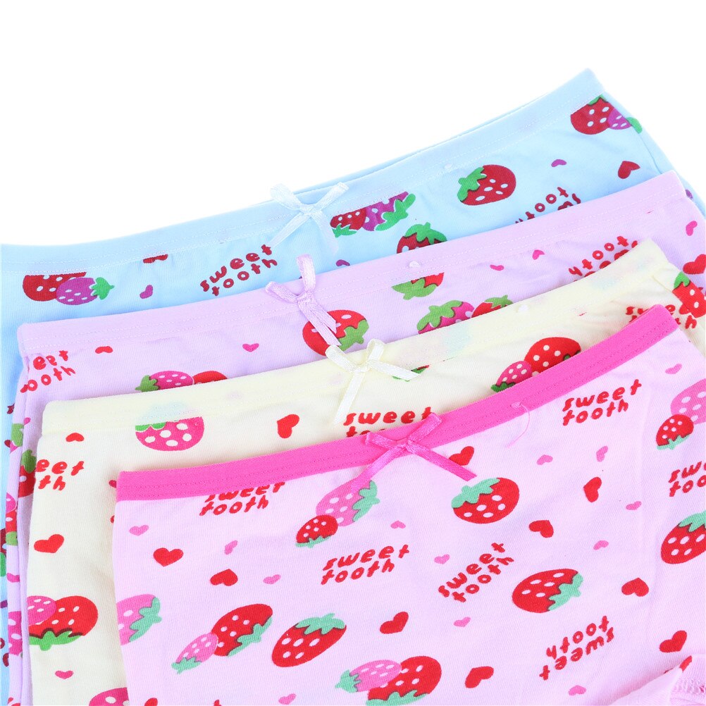 Sous-vêtements en coton pour bébé fille, culotte en forme de chat, dessin animé, slip court pour enfant