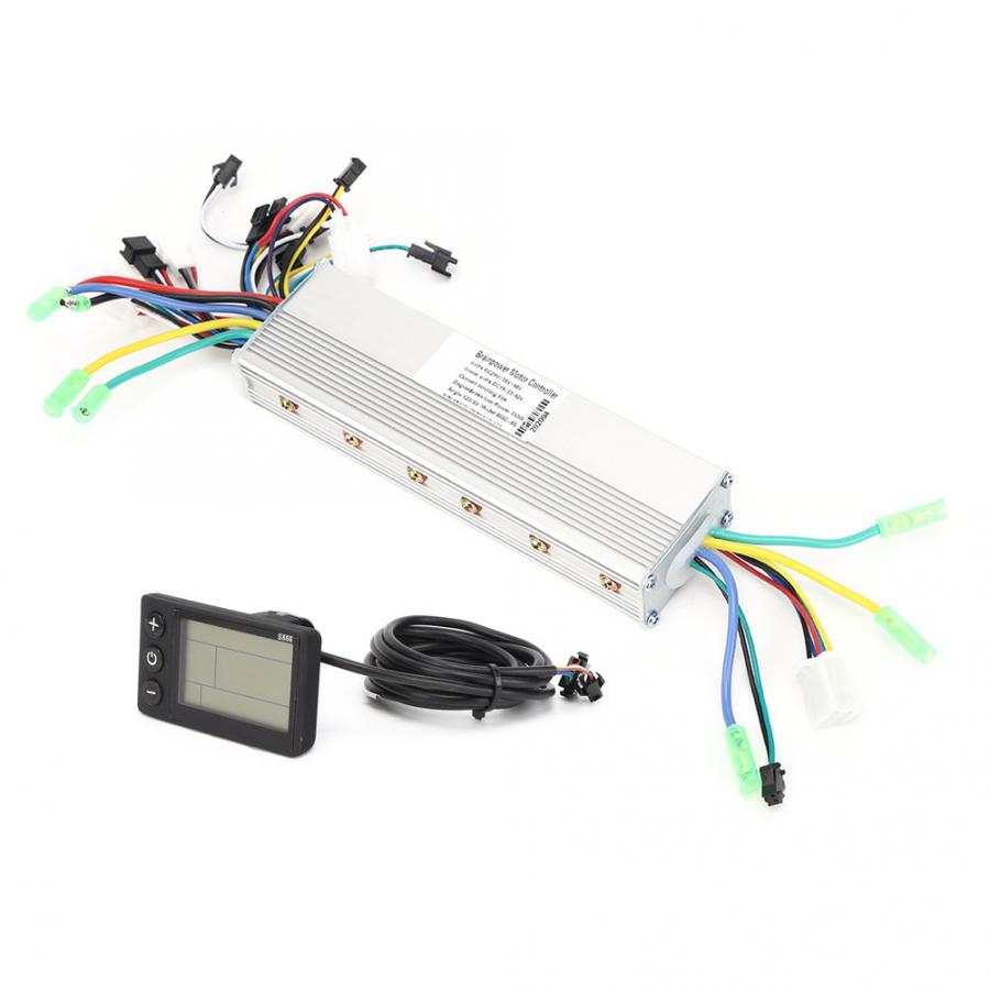 Elektrische Fiets Controller Lcd Display Set 24V 36V 48V 60V 250 350W E-Bike scooter Motor Controller Spanning Snelheid Display