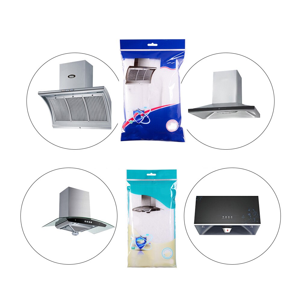 2 piezas cocina filtro de aceite de papel absorbente papel no tejido Anti aceite de algodón filtros cocina campana extractora de filtro del ventilador no tejida