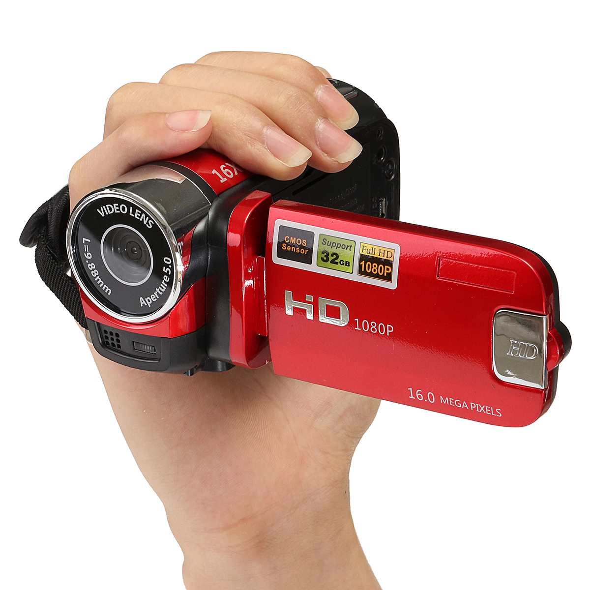 HD 1080P Digitale Video Camcorder 16 Millionen Pixel DV 16X Video Kamera 16MP 2,7 ''LCD Bildschirm Toccare Schermo 16X Zoomen Kamera