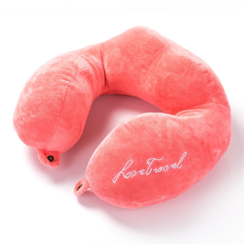 1pc memory foam pad u-formet reise nakkepute fly bil reise sove myk bomull nakkepute bil pute: A001