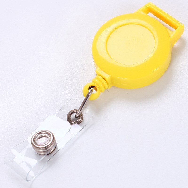 Intrekbare Badge Reel Voor Werk Badge Kaarthouder Id Personeel Card Badge Naam Houder Opknoping Touw School Kantoorbenodigdheden: yellow