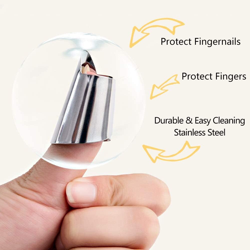 Finger Guard For Cutting Kitchen Tool Stainless Steel Finger Protector Adjustable Safe Slice Tool Cooking Gadgets
