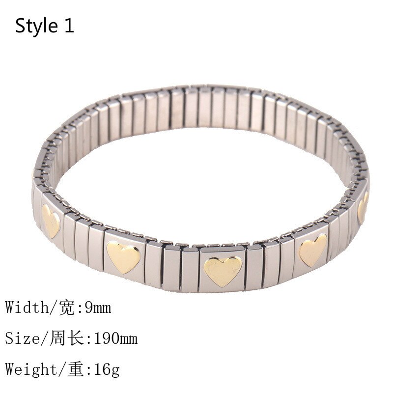 Rvs Mannen En Vrouwen Bangle Dunne Rand Elastische Stretch Energie Sport Germanium Italiaanse Charme Smart Armband Manchet Mode