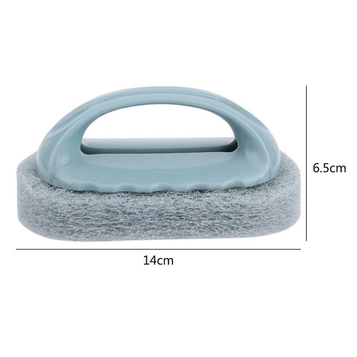 1PC Handige Magic Spons Gum Bad Borstel Tegels Borstel Wassen Pot Schoon Borstel Spons Badkamer Accessoires Keuken Reinigingsborstel: Light Blue