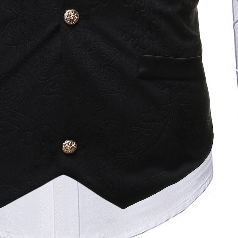 Chaleco de traje de botonadura única para hombre, ropa ajustada con cuello vuelto, para boda, y negocios, Otoño, , 2022