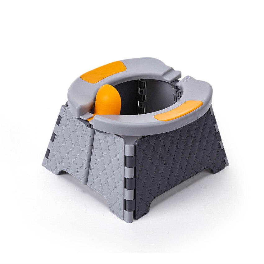 1Pc Folding Children Training Toilet Chair Portable Travel Kids Potty Seat, Outdoor Car Boy Girl Urinal Pee Potty Toilet Chair: Dark light gray