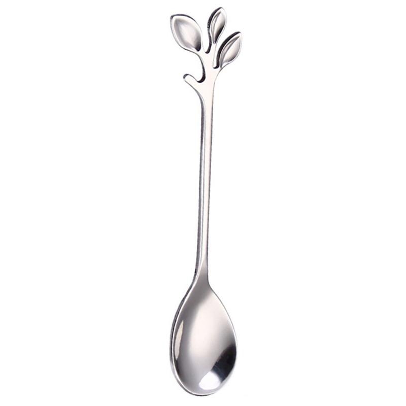 Stainless Steel Coffee Spoon Long Handle Dessert Tea Spoons Kitchen Drinking Flatware Kitchen Accessories Bar Tools: 02