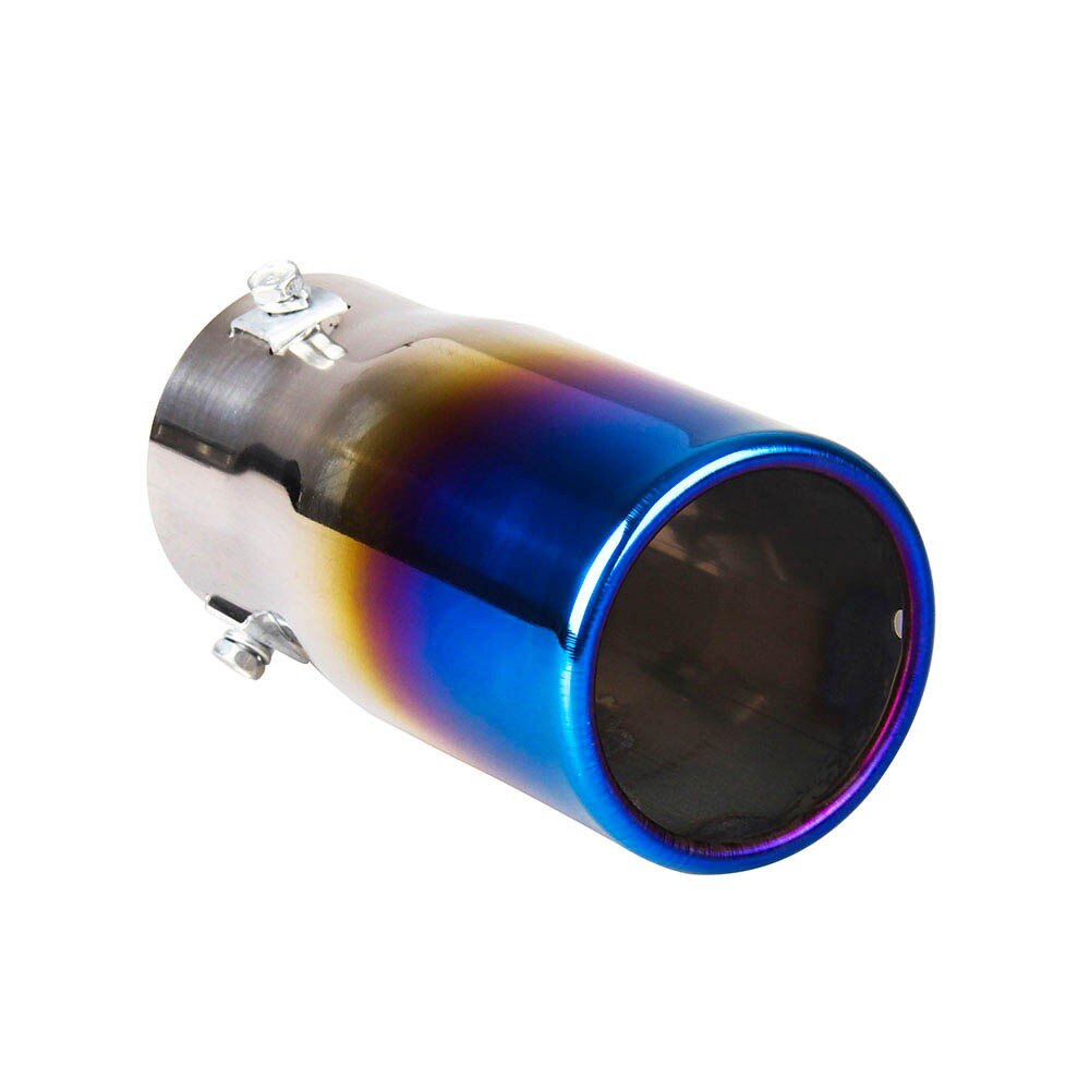 Universal Tip Bluing Muffler Tail Pipe Stainless Steel Exhaust Straight Muffler Tail Pipe Exhaust Pipe Car Exhaust Tip