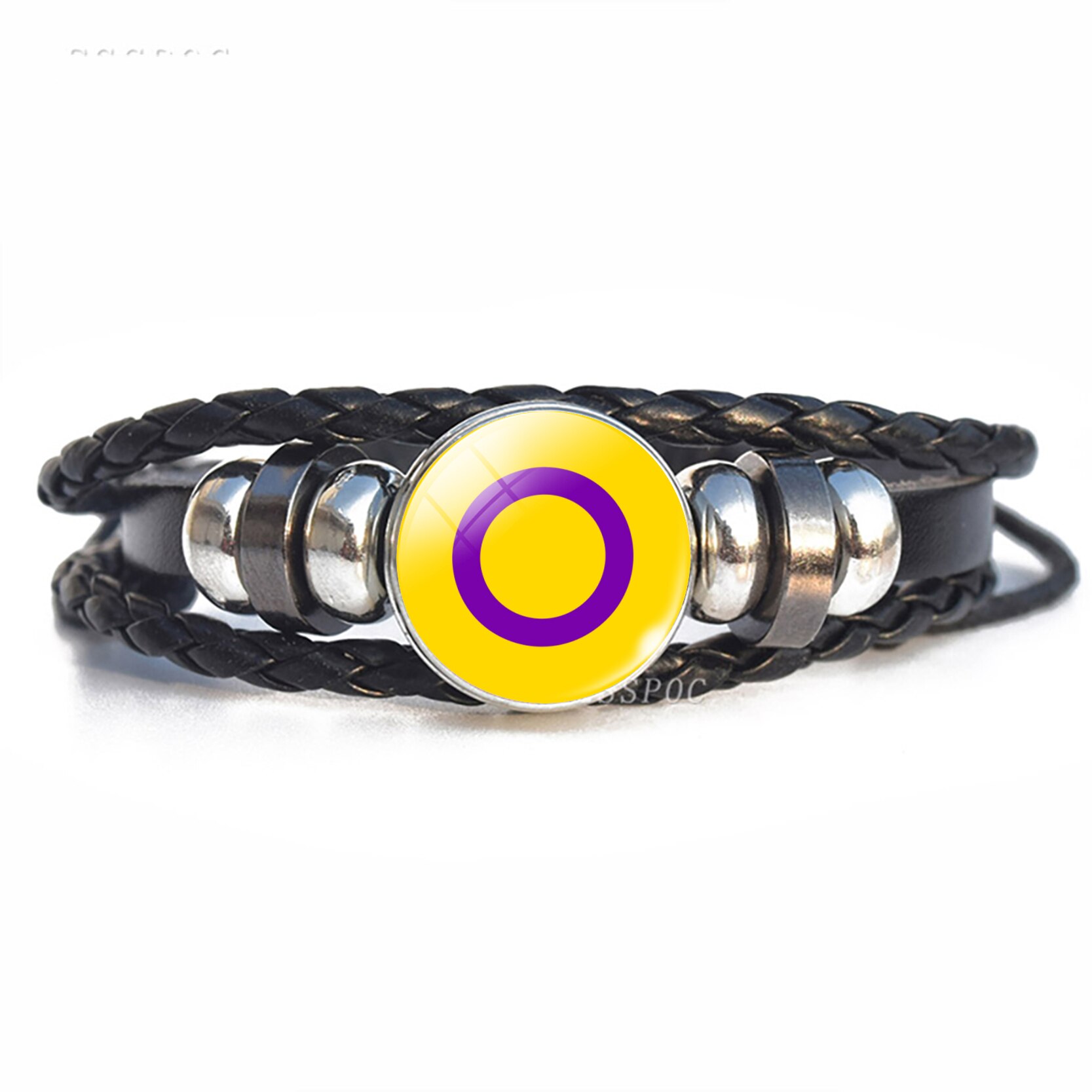 Regenbogen Flagge Lesben Homosexuell Stolz Punk Leder Armbinde Bisexuelle Transgender Stolz Armbinde Männer Frauen: Größe 11