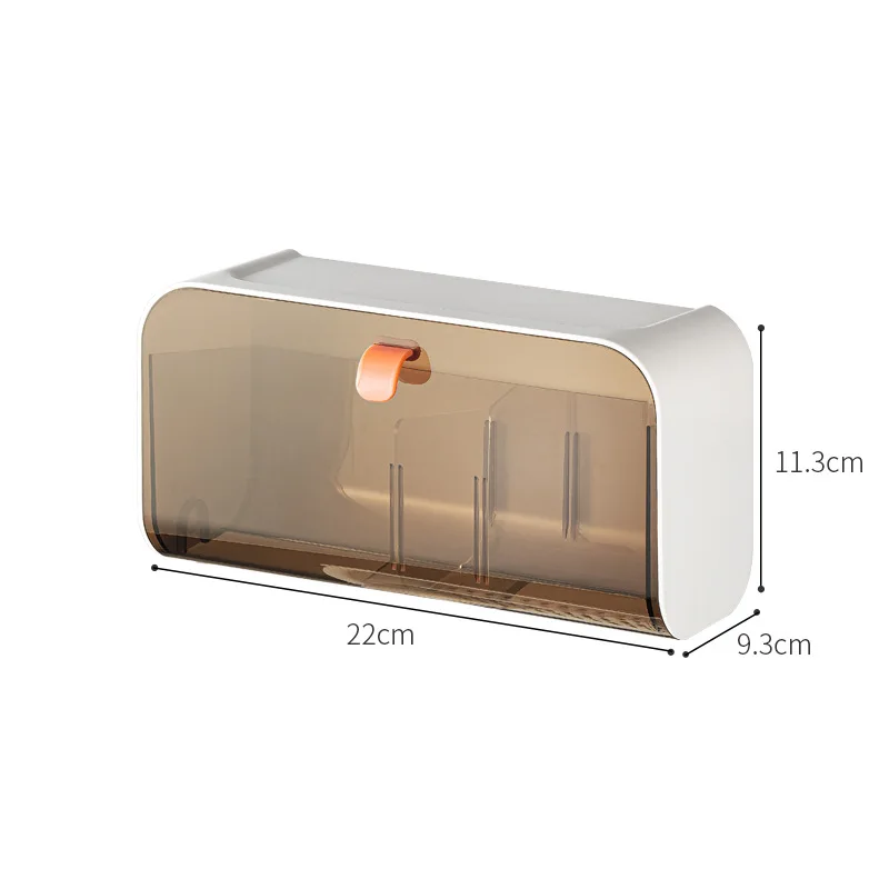 Toilet Storage Containers Wall Mounted Cotton Pad Storage Boxes Dustproof Bathroom Organizer Makeup Jewelry Holder Storage Box: Coffee