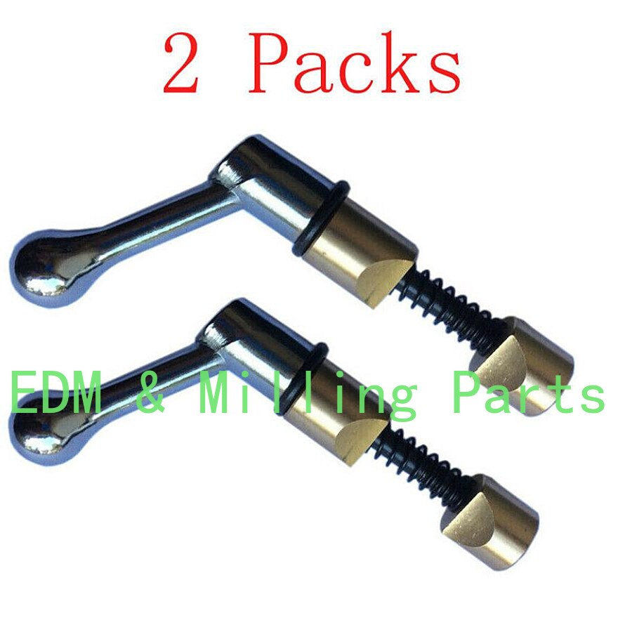 2pcs Milling Machine CNC Table Lock Handle 5/16 Brass Sleeve Vertical Mill For Bridgeport Mill Part B148+B153