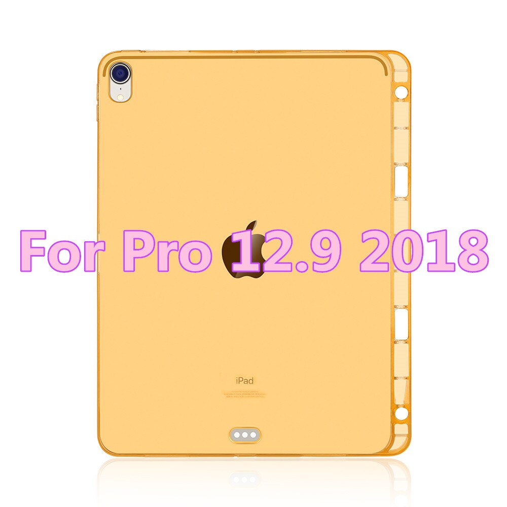 DOWSWIN Case For iPad Pro 12.9 Soft TPU Back Cover For iPad Pro 11 Case With Pencil Holder Case For iPad Pro 12.9: gold 12.9 2018