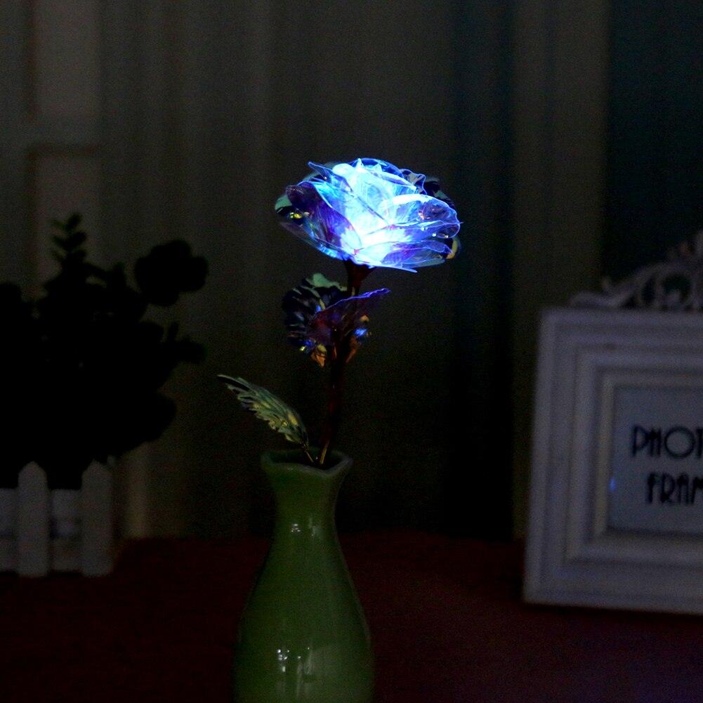 Eternal 24K Gold Foil Flower Fairy String Lights In Dome Nude Flower Lasting Love Wedding Valentine's Day Lighting Rose