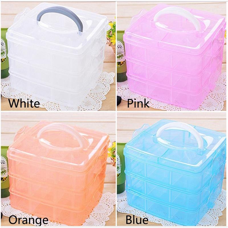 Make-up organizer lades plastic cosmetica opbergdoos sieradencontainer make-up koffer make-up kwasten houder organizers