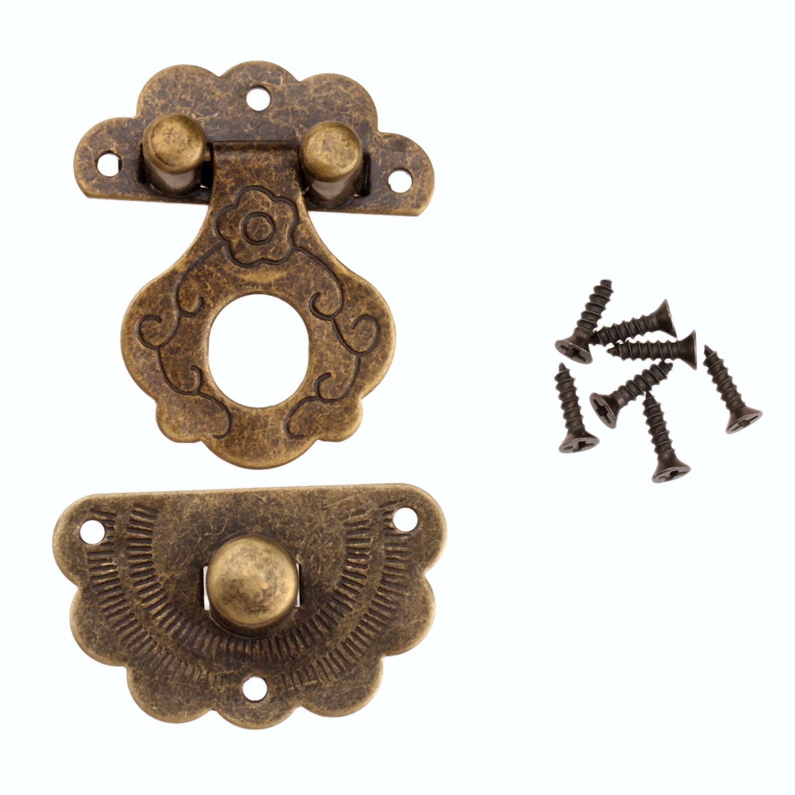 1pc 40*36mm antik bronze æske hasp lås lås smykkekiste trææske lås lås hardware værktøj