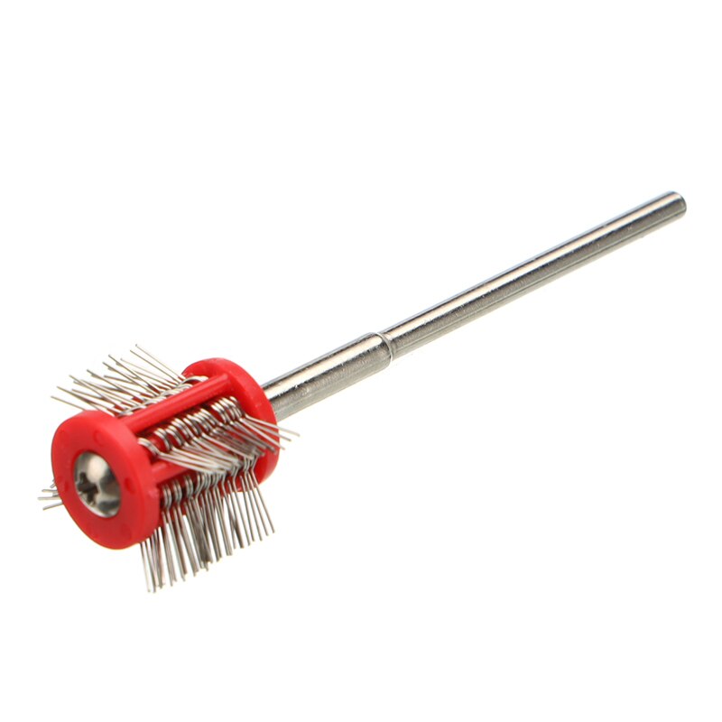 Pro Texturning Brushes Polishing Grit Mounted Matt Wire Brush Jewelry Brush With Handle DIY Jewelry Making Tools: Red