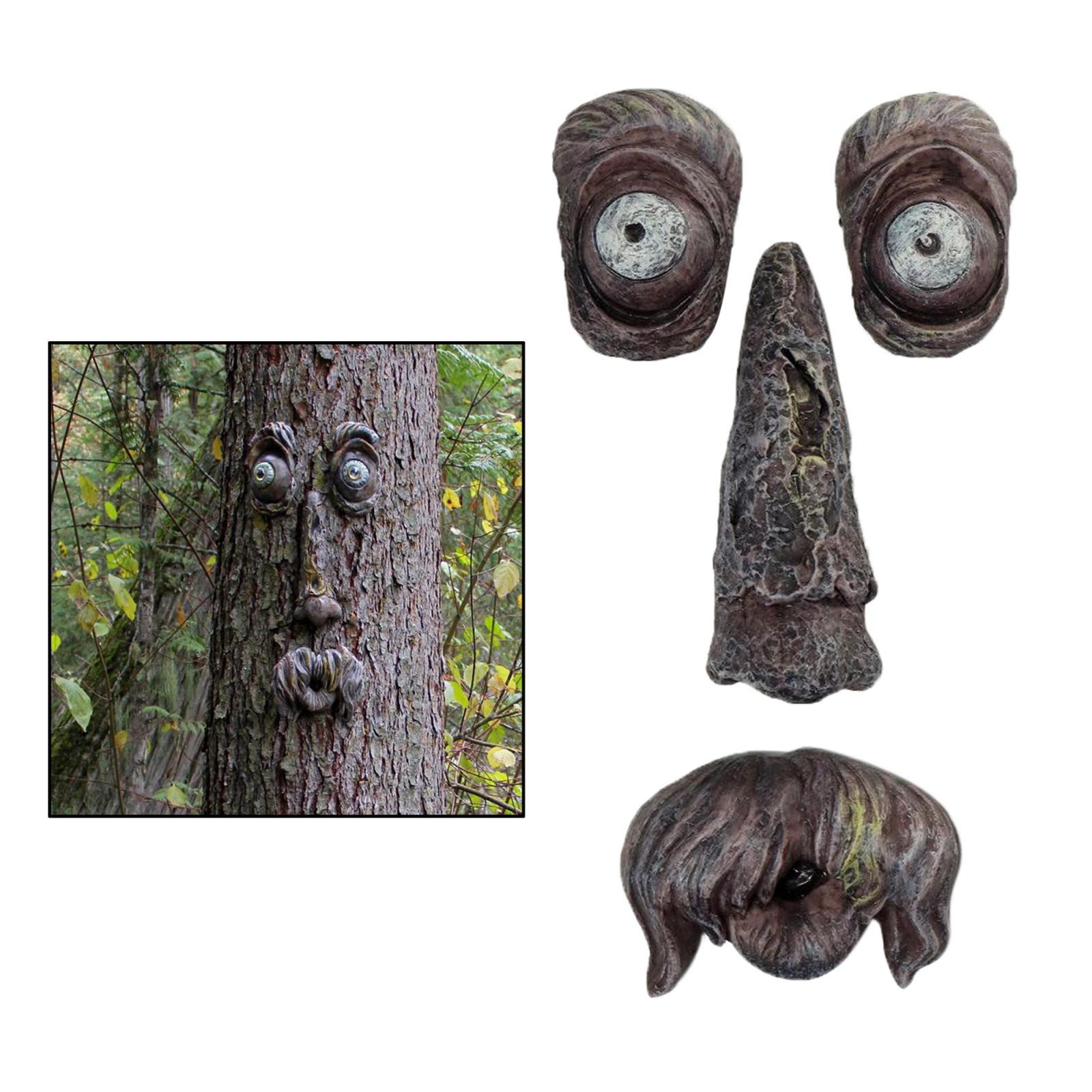 Tree Face Garden Decoration Fun Old Man Tree Huggers Tree Sculptures Outdoor